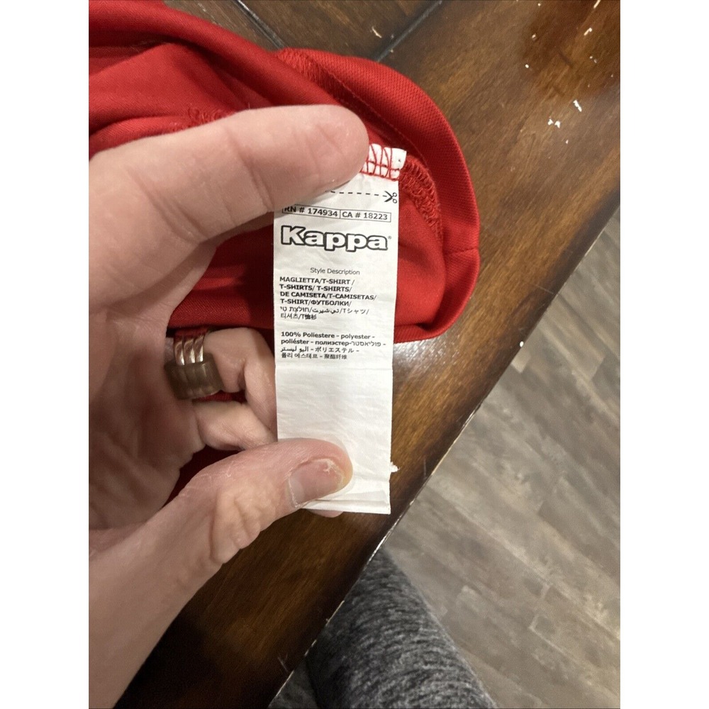 Kappa Sweatshirt Womens Small Red Velour Tapered Sleeves - Picture 8 of 8